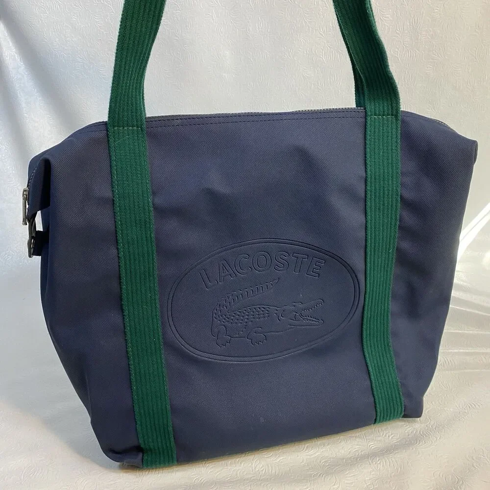 Vintage Lacoste Navy Blue Canvas Tote Bag